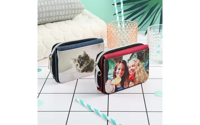 Personlig Tegnebog Jeansblå Unik Fotogave Design Selv Hos Smartphoto Premium Fotokvalitet