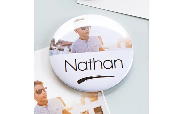 Personlige Magnetbadges 56 Mm 12 Stk Unik Fotogave