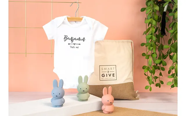 Smartphoto Babybody 3-6 Måneder & Blå Miffy-sparegris