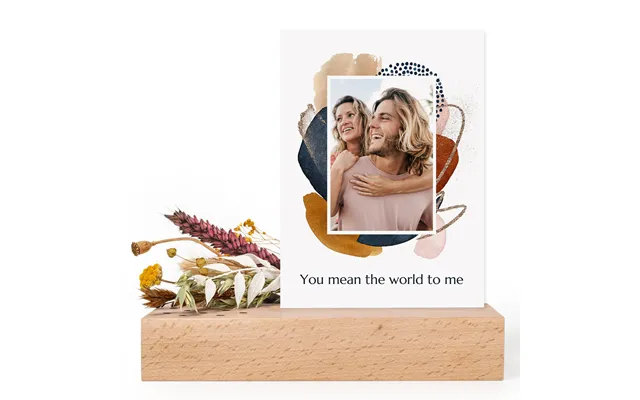 Smartphoto Borddekoration Med Kort Og Tørrede Blomster