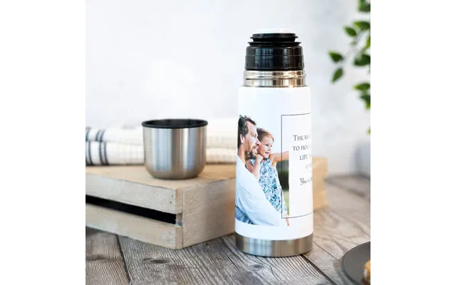 Smartphoto Termoflaske Med Bambuslåg 75 Cl