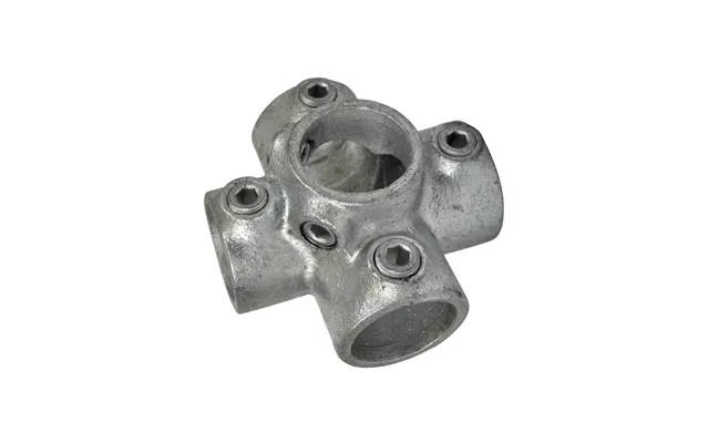 158 Gennemgående Kryds Clamps Galvaniseret Rør 1 1 4 42,4 Mm