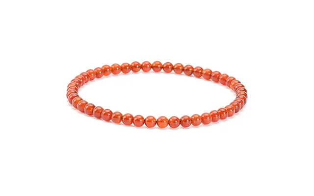 Armbånd Rød Agat - 4mm
