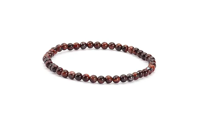 Armbånd Rød Tigerøje - 4mm