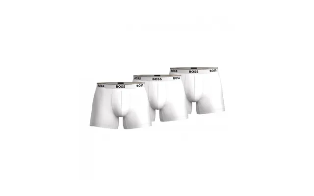 Boss 3-pak Power Boksershorts Med Signaturstribe Hvid Herre