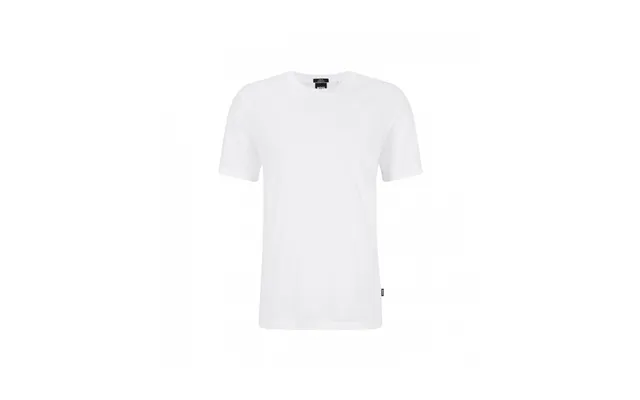 Boss Kortærmet Merceriseret T-shirt I Hvid Til Herre Slim Fit