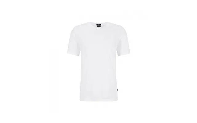 Boss Kortærmet Merceriseret T-shirt I Hvid Til Herre Slim Fit