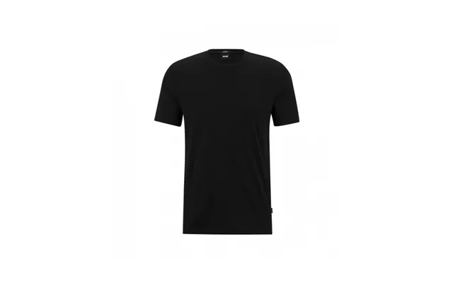Boss Kortærmet Merceriseret T-shirt I Sort Til Herre Slim Fit