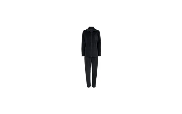 Decoy Velour Pyjamassæt I Sort Til Kvinder