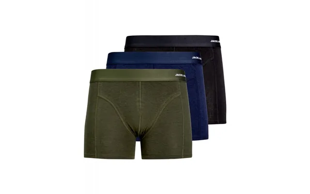 Jack & Jones Bambusunderbukser 3-pak Sort - Grøn Og Navy Til Herre