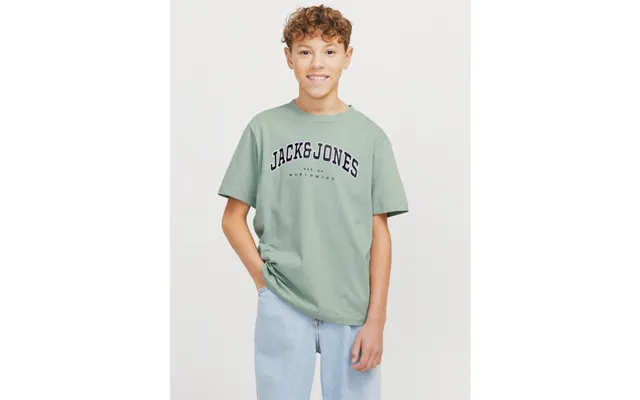 Jack & Jones Junior T-shirt I Støvet Grøn Til Drenge