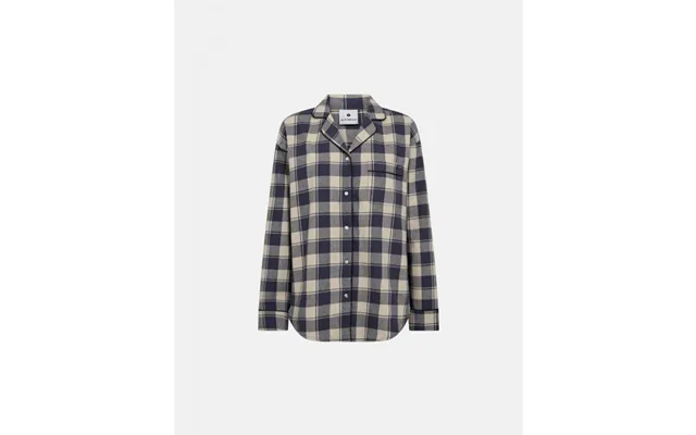 Jbs Of Denmark Women Flannel Pyjamasskjorte I Blå Til Kvinder