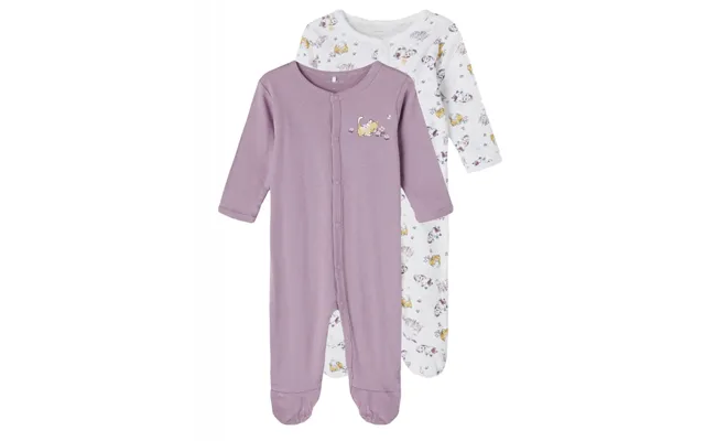 Name It 2-pak Pyjamas Dragt I Hvid & Lyserød Til Piger
