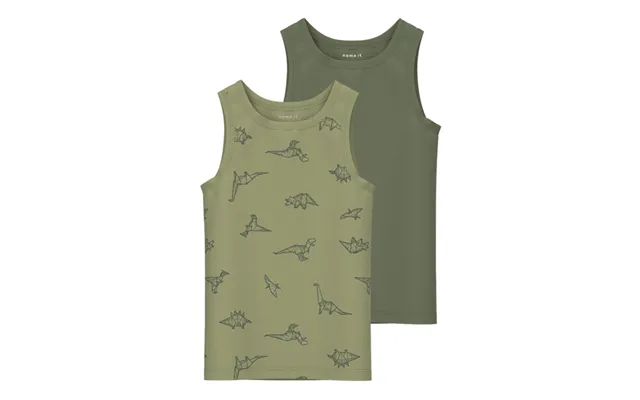 Name It 2-pak Undertrøje Tank Top I Grøn Til Drenge
