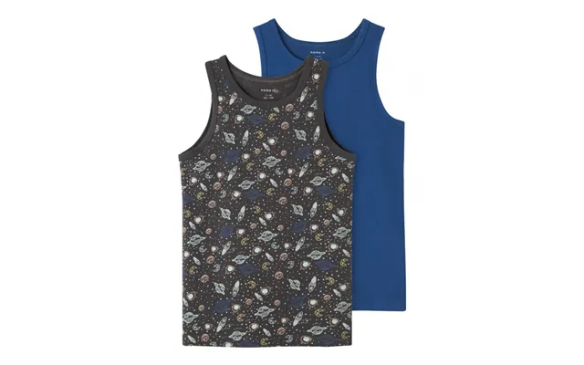 Name It 2-pak Undertrøje Tank Top I Space Blå Til Drenge