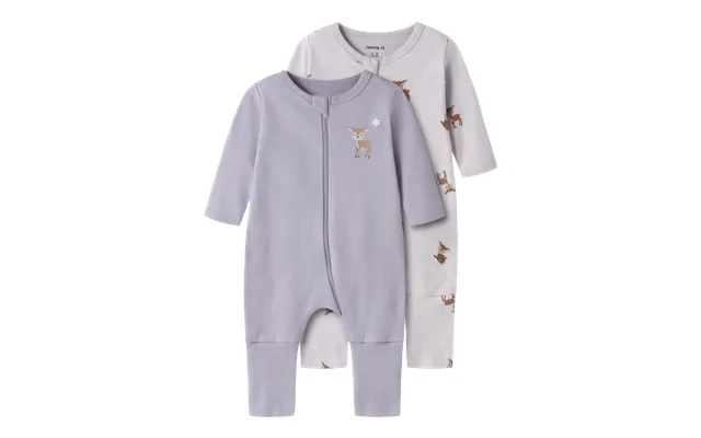 Name It 2pak Natdragt I Lilac Med Hjorte Til Børn