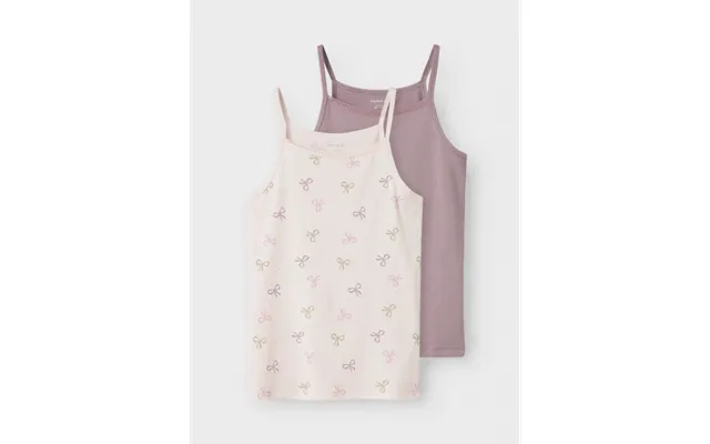 Name It 2pak Pink Bow Top Med Smalle Stropper Til Piger