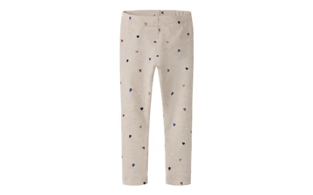 Name It Leggings I Beige Med Hjerter Til Piger