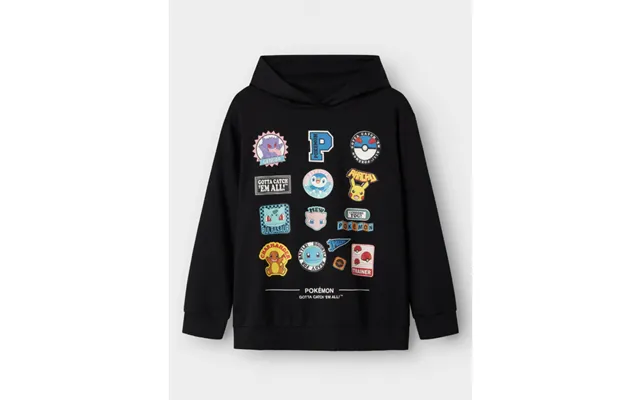 Name It Pokémon-hoodie I Sort Til Drenge