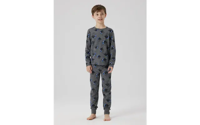 Name It Skull Pyjamassæt I Mørkegrå Til Drenge