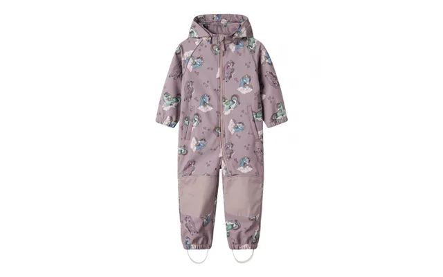 Name It Softshell-dragt I Purple Dove Med Enhjørninger Til Piger