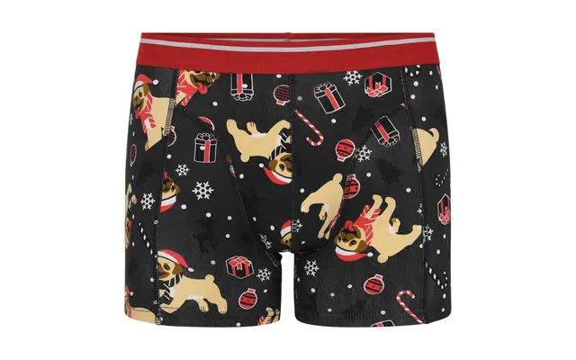 Jule-boxershorts Med Hundemotiv Str. Large