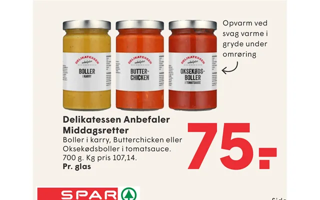 Delikatessen Anbefaler Middagsretter