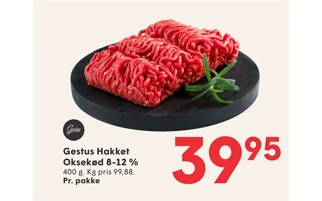 Gestus Hakket Oksekød 8-12 %