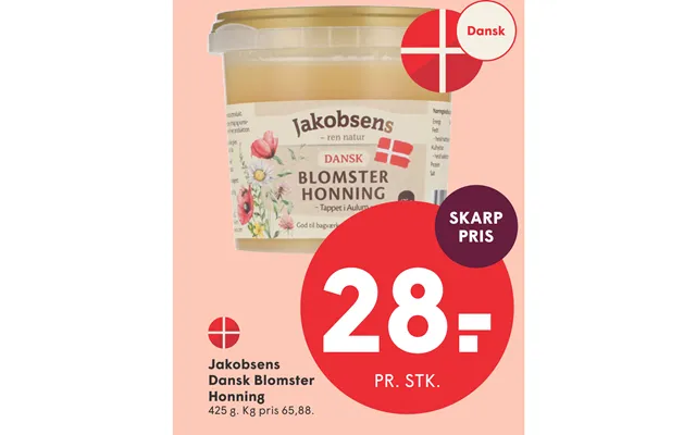 Jakobsens Dansk Blomster Honning