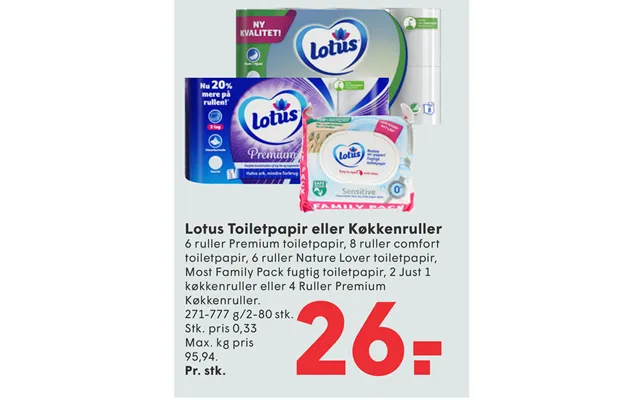 Lotus Toiletpapir Eller Køkkenruller