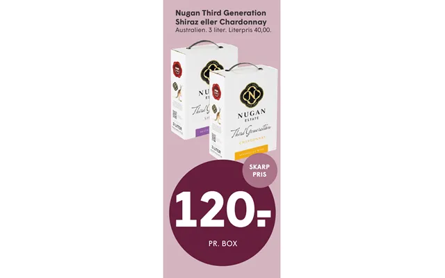 Nugan Third Generation Shiraz Eller Chardonnay