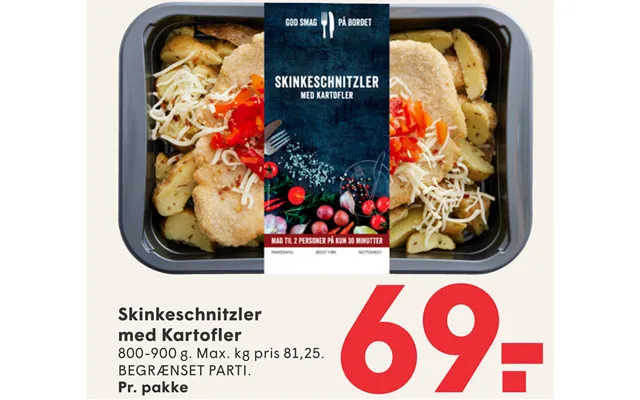 Skinkeschnitzler Med Kartofler