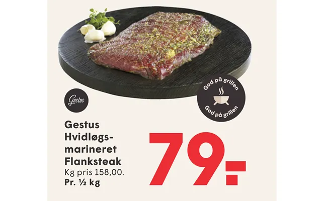 Gestus Hvidløgsmarineret Flanksteak