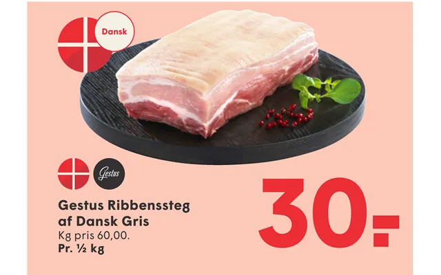 Gestus Ribbenssteg Af Dansk Gris