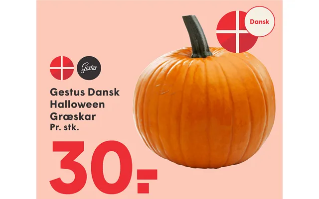 Gestus Dansk Halloween Græskar