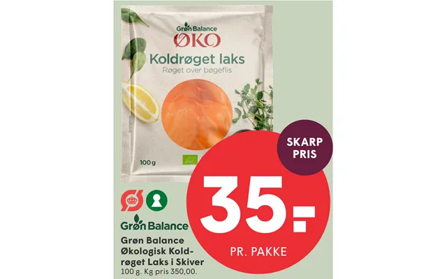 Grøn Balance Økologisk Koldrøget Laks I Skiver