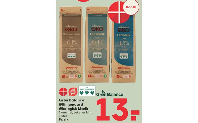 Grøn Balance Øllingegaard Økologisk Mælk
