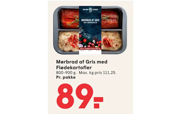 Mørbrad Af Gris Med Flødekartofler