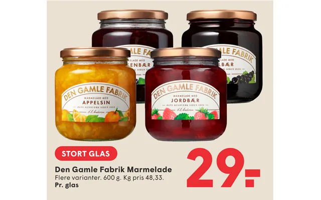Stort Glas Den Gamle Fabrik Marmelade