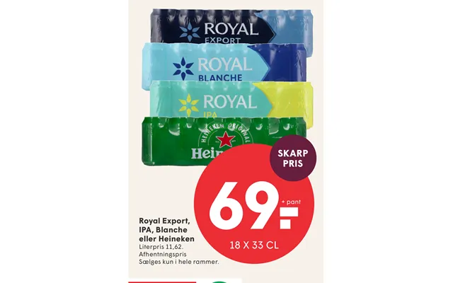 Royal Export, Ipa, Blanche Eller Heineken