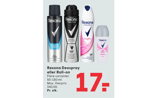 Rexona Deospray Eller Roll-on