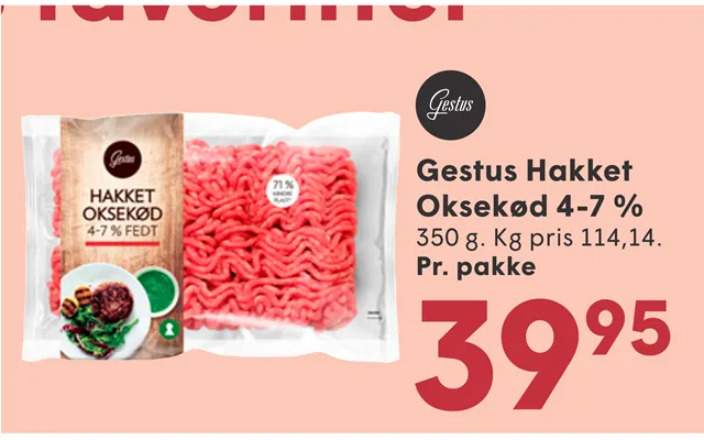 Gestus Hakket Oksekød 4-7 %