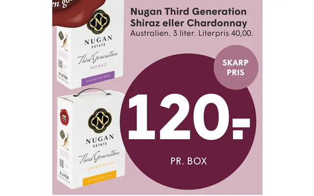 Nugan Third Generation Shiraz Eller Chardonnay
