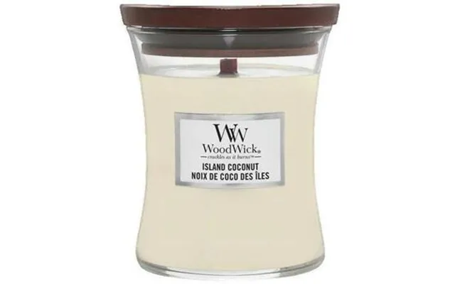 Stearinlys - Diffusere Woodwick Bougie Parfumée Tropicale Blanche