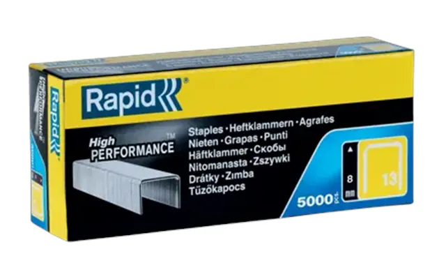 Rapid Nr. 13 8 Mm Galvaniseret Fintrådshæfteklammer - 5000 Stk