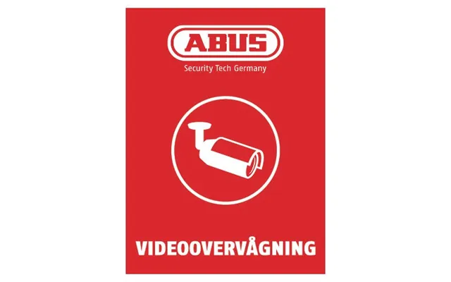 Abus Advarselsklistermærke - Videoovervågning 60x80mm