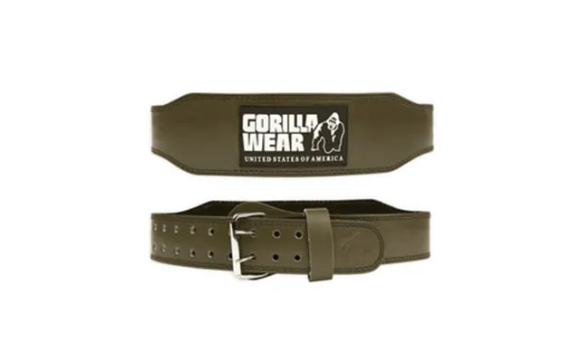 4 Inch Padded Leather Belt - Army Green