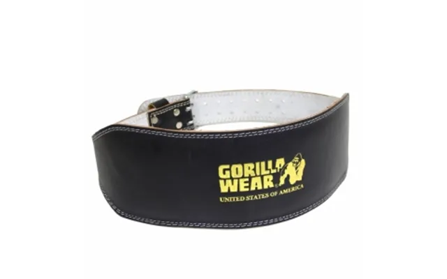 6 Inch Padded Leather Belt - Black Gold