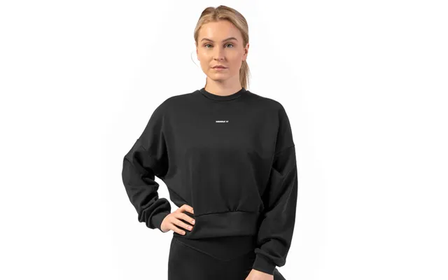 Loose Fit Sweatshirt ''feeling Good'' - Black