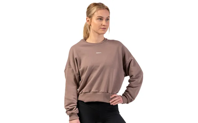 Loose Fit Sweatshirt ''feeling Good'' - Brown